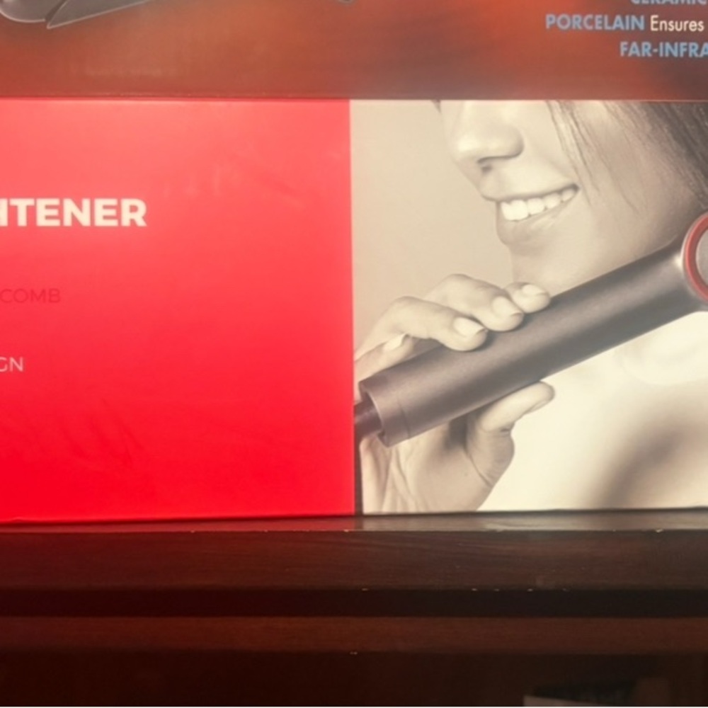 Tymo Hair Straightener Styling Tool - Red and Black